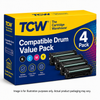 PREMIUM Compatible Brother DR258CL 4 Pack (B, C, M, Y) Drum Unit - up to 30,000 pages