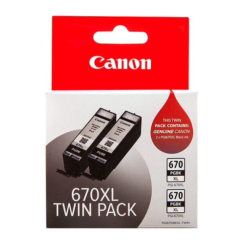 Canon PGI670XL Black Ink Twin Pack -