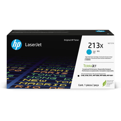 HP 213X Cyan Toner Cartridge - 6,000 pages