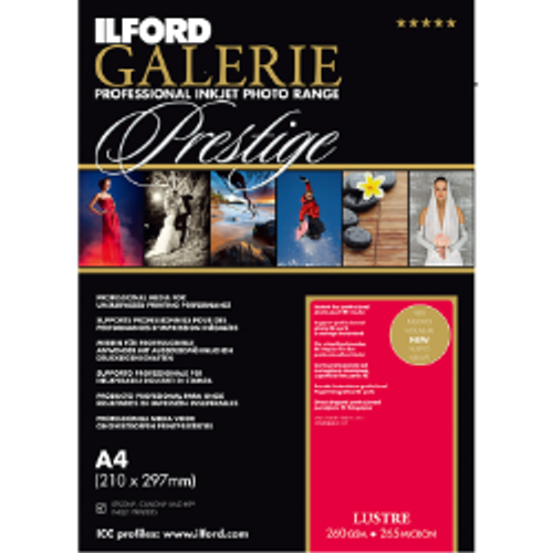 Ilford GALERIE Prestige Lustre (260gsm) 8.3x11.7" A4 25 Sheets Ilford GALERIE Prestige Lustre (260gsm) 8.3x11.7" A4 25 Sheets