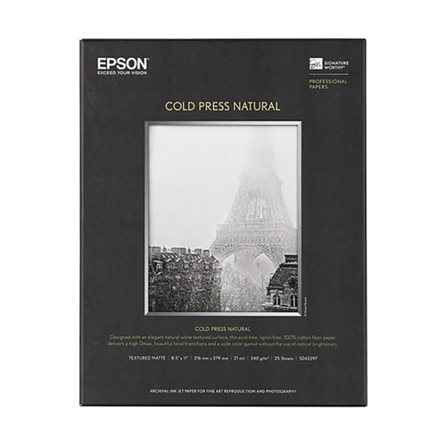 Epson S042298 Fine Art Signature Worthy Cold Press Natural A4 - 25 Sheets 340gsm Epson S042298 Fine Art Signature Worthy Cold Press Natural A4 - 25 Sheets 340gsm