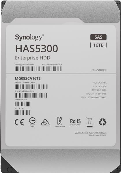 Synology -Enterprise Storage for Synology systems, 3.5" SAS Hard drive, HAS5300 , 16TB,5 yr Wty. - SAS HDD
