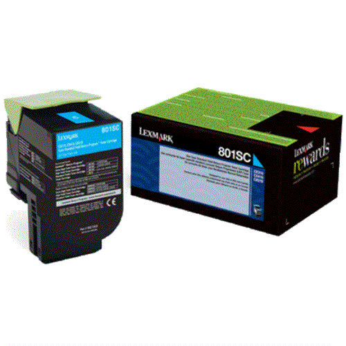 Lexmark 808SC Std Cyan Toner - 2,000 pages