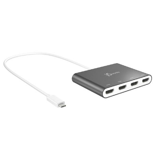 J5create JCA366 USB-C to 4-Port Quad HDMI Multi-Monitor Adapter (1 x USB-C to 4 x HDMI Max Resolution 1920 x 1080 @ 60 Hz) J5create JCA366 USB-C to 4-Port Quad HDMI Multi-Monitor Adapter (1 x USB-C to 4 x HDMI Max Resolution 1920 x 1080 @ 60 Hz)