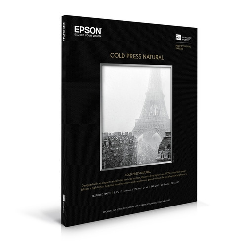Epson S042300 Fine Art Signature Worthy Cold Press Natural A3+ - 25 Sheets 340gsm Epson S042300 Fine Art Signature Worthy Cold Press Natural A3+ - 25 Sheets 340gsm