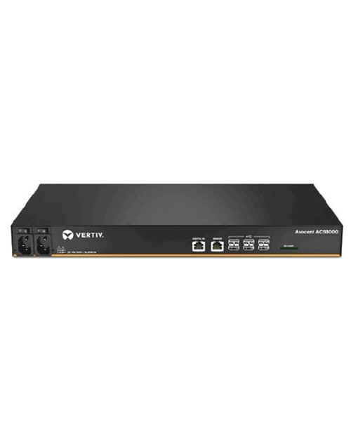 Vertiv Avocent ACS 8000 48-Port Console Server with Dual AC Power Supply, 1GB, DDR3 SDRAM, 2x Network (RJ-45), 8x USB, 48x Ethernet Ports