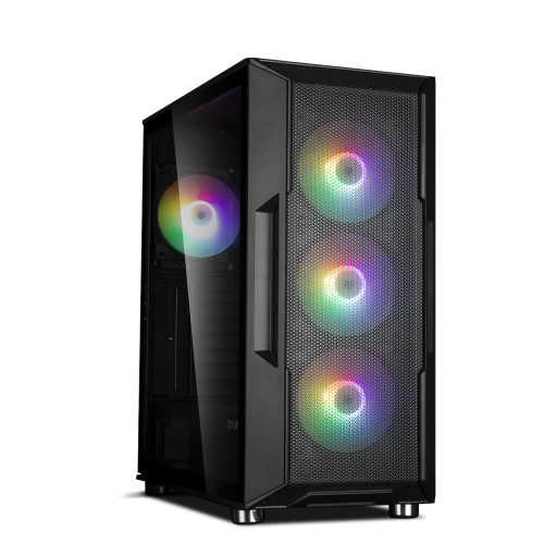 Zalman I3 NEO TG BLACK, Mid-Tower, Tempered Glass, Drive Bays: 2x3.5"/2.5", 3x2.5", Expansion Slot: 7, Motherboard Support: ATX/mATX/Mini-ITX, Pre-Installed Fan: 4x120mm, ARGB, Black, 1 Year Warranty Zalman I3 NEO TG BLACK, Mid-Tower, Tempered Glass, Drive Bays: 2x3.5"/2.5", 3x2.5", Expansion Slot: 7, Motherboard Support: ATX/mATX/Mini-ITX, Pre-Installed Fan: 4x120mm, ARGB, Black, 1 Year Warranty