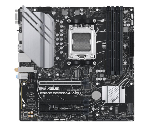 ASUS AMD B650M PRIME B650M-A WIFI II-CSM (AM5) Micro-ATX Motherboard 4x DDR5 192GB, 1x PCIe 4.0 x16 slot,2 x M.2 slots, 4 x SATA,Wi-Fi 6 1 x HDMI.1 ASUS AMD B650M PRIME B650M-A WIFI II-CSM (AM5) Micro-ATX Motherboard 4x DDR5 192GB, 1x PCIe 4.0 x16 slot,2 x M.2 slots, 4 x SATA,Wi-Fi 6 1 x HDMI.1