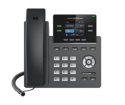 Grandstream GRP2612W 4 Line IP Phone, 2 SIP Accounts, 320x240 Colour Screen, HD Audio, Inbuilt WiFi, Powerable Via POE