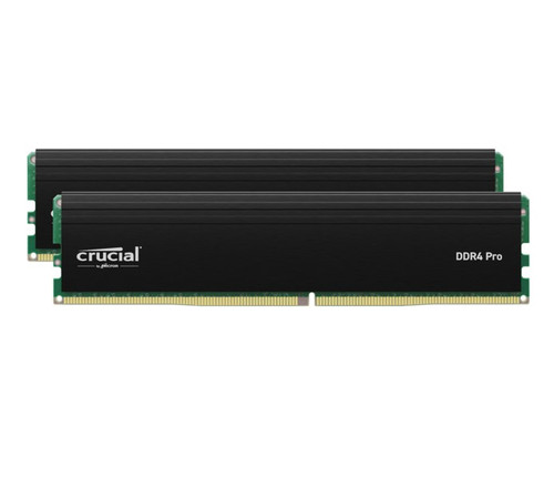Crucial Pro 64GB (2x32GB) DDR4 UDIMM 3200MHz CL22 Black Heat Spreaders Support Intel XMP AMD Ryzen for Desktop PC Gaming Memory