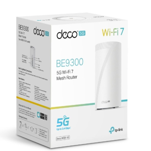 TP-Link Deco BE65-5G(1-pack) 5G BE9300 Tri-Band Whole Home Mesh Wi-Fi 7 Gateway TP-Link Deco BE65-5G(1-pack) 5G BE9300 Tri-Band Whole Home Mesh Wi-Fi 7 Gateway