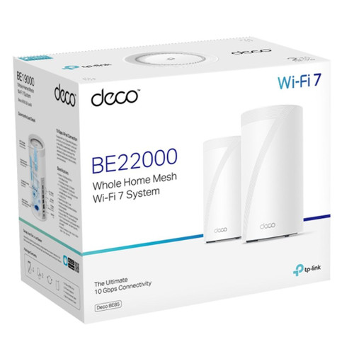 TP-Link Deco BE85(2-pack) BE22000 Tri-Band Whole Home Mesh Wi-Fi 7 System TP-Link Deco BE85(2-pack) BE22000 Tri-Band Whole Home Mesh Wi-Fi 7 System