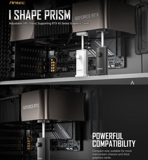 Antec IGPU, VGA Bracket Holder. Solid Construction & durability - Black Aluminum Alloy Metal. Magnetic Non-Slip Base, Tool Free. Stable Rubber Pad top Antec IGPU, VGA Bracket Holder. Solid Construction & durability - Black Aluminum Alloy Metal. Magnetic Non-Slip Base, Tool Free. Stable Rubber Pad top