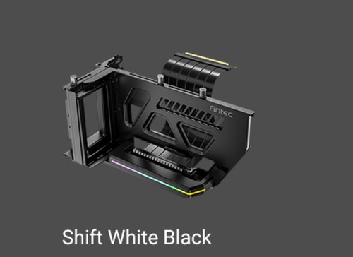 Antec RGB Adjustable Shift PCI Vertical GPU Bracket PCI-E 4.0 Riser Cable Black (190mm) for 4090 & 7900 XTX Cards. E-ATX, ATX, Case. 4 PCI required Antec RGB Adjustable Shift PCI Vertical GPU Bracket PCI-E 4.0 Riser Cable Black (190mm) for 4090 & 7900 XTX Cards. E-ATX, ATX, Case. 4 PCI required