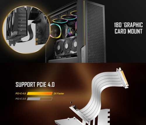Antec Adjustable Vertical Bracket with 200mm High Performance PCI-E Riser Cable. New 2024. White Universal Case support Antec Adjustable Vertical Bracket with 200mm High Performance PCI-E Riser Cable. New 2024. White Universal Case support