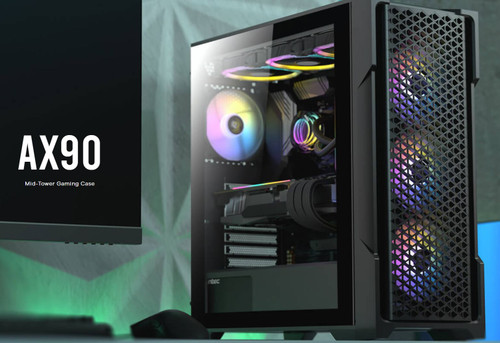 Antec AX90 ATX, 2x 360mm Radiator Support, 4x ARGB 12CM Fans 3x Front & 1x Rear included. RGB controller for six fans. Mesh Tempered Glass Gaming Case Antec AX90 ATX, 2x 360mm Radiator Support, 4x ARGB 12CM Fans 3x Front & 1x Rear included. RGB controller for six fans. Mesh Tempered Glass Gaming Case
