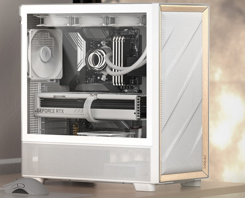 Antec Flux ATX, White Premium Birch Trim, 5x white PWM Performance Fans. Ultra Cooling Design, PWM ARGB Controller w/ MB Sync, Mid Tower Case Antec Flux ATX, White Premium Birch Trim, 5x white PWM Performance Fans. Ultra Cooling Design, PWM ARGB Controller w/ MB Sync, Mid Tower Case