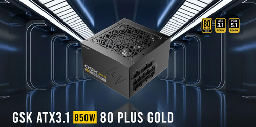 Antec GSK850 80+ Gold Fully Modular ATX 3.1, PCI-E 5.1 latest High Quality Japanese Capacitors, Ultimate performance and reliability, PSU Antec GSK850 80+ Gold Fully Modular ATX 3.1, PCI-E 5.1 latest High Quality Japanese Capacitors, Ultimate performance and reliability, PSU