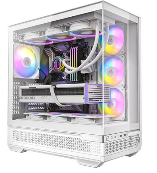 Antec C7-ARGB E-ATX Seamless Panoramic 270 View, USB-C, 4x ARGB PWM Fans. Side Radiator Support. RTX 4090, Back Connect MBs, Flip Door, White Case Antec C7-ARGB E-ATX Seamless Panoramic 270 View, USB-C, 4x ARGB PWM Fans. Side Radiator Support. RTX 4090, Back Connect MBs, Flip Door, White Case