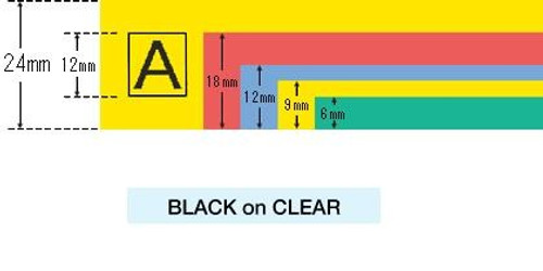 Casio Ez Label Tape 18mm XR18X Black On Clear