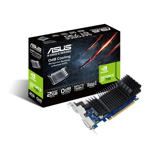 ASUS nVidia GeForce GT730-SL-2GD5-BRK 2GB GDDR5 Low Profile Graphics Card with Bracket For Silent HTPC Build (With I/O Port Brackets) ASUS nVidia GeForce GT730-SL-2GD5-BRK 2GB GDDR5 Low Profile Graphics Card with Bracket For Silent HTPC Build (With I/O Port Brackets)