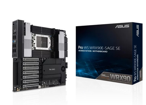 ASUS AMD PRO WS WRX90E-SAGE SE sTR5 EEB Workstation Motherboard, 7 x PCIe 5.0 x16, multi-GPU support, 4x M.2 slots, 2x SlimSAS ports and 4 x SATA ASUS AMD PRO WS WRX90E-SAGE SE sTR5 EEB Workstation Motherboard, 7 x PCIe 5.0 x16, multi-GPU support, 4x M.2 slots, 2x SlimSAS ports and 4 x SATA