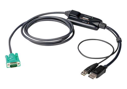 Aten DisplayPort Console Converter, connects an Aten SPHD (VGA KVM) interface switch to a DisplayPort and USB PC, up to 1920 x 1080 @ 60 Hz, compliant Aten DisplayPort Console Converter, connects an Aten SPHD (VGA KVM) interface switch to a DisplayPort and USB PC, up to 1920 x 1080 @ 60 Hz, compliant