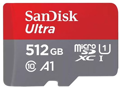 SanDisk 512GB Ultra MicroSDXC UHS-I Memory Card - 150MB/s -Capacity: 512GB - Compatibility: Compatible with microSDHC and microSDXC (SDSQUAC-512G-GN6) SanDisk 512GB Ultra MicroSDXC UHS-I Memory Card - 150MB/s -Capacity: 512GB - Compatibility: Compatible with microSDHC and microSDXC (SDSQUAC-512G-GN6)