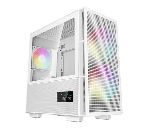 DeepCool CH360 Digital White Micro ATX Case, Tempered Glass Window,1x USB 3.0, 1x USB-C, HD Audio, 2x 140mm ARGB and 1x 120mm ARGB Pre-installed DeepCool CH360 Digital White Micro ATX Case, Tempered Glass Window,1x USB 3.0, 1x USB-C, HD Audio, 2x 140mm ARGB and 1x 120mm ARGB Pre-installed