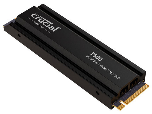 Crucial T500 1TB Gen4 NVMe SSD w Heatsink - 7300/6800 MB/s R/W 600TBW 1440K IOPs 1.5M hrs MTTF Acronis True Image Adobe Creative Cloud for PS5