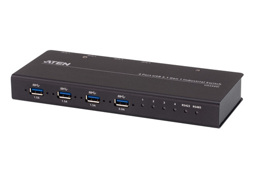 Aten Industrial Peripheral Switch 4x4 USB 3.1 Gen1, 4x Devices, 4x USB 3.1 Gen1 Ports, Remote Port Selector, Supports RS-422/RS485 Remote Controller Aten Industrial Peripheral Switch 4x4 USB 3.1 Gen1, 4x Devices, 4x USB 3.1 Gen1 Ports, Remote Port Selector, Supports RS-422/RS485 Remote Controller