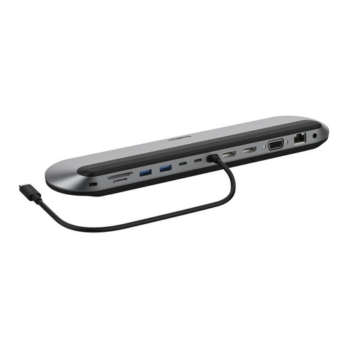 Belkin Connect USB-C 11-in-1 universal Docking Station - Grey (INC014btSGY), Dual Display, 10 Gbps, 100W Power Delivery, 2YR Belkin Connect USB-C 11-in-1 universal Docking Station - Grey (INC014btSGY), Dual Display, 10 Gbps, 100W Power Delivery, 2YR