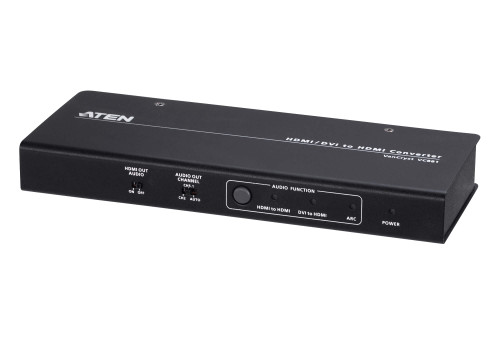 Aten 4K HDMI/DVI to HDMI Converter with Audio De-Embedder, supports ARC and DVI + Audio In to HDMI conversion, analog audio out and digital audio out Aten 4K HDMI/DVI to HDMI Converter with Audio De-Embedder, supports ARC and DVI + Audio In to HDMI conversion, analog audio out and digital audio out