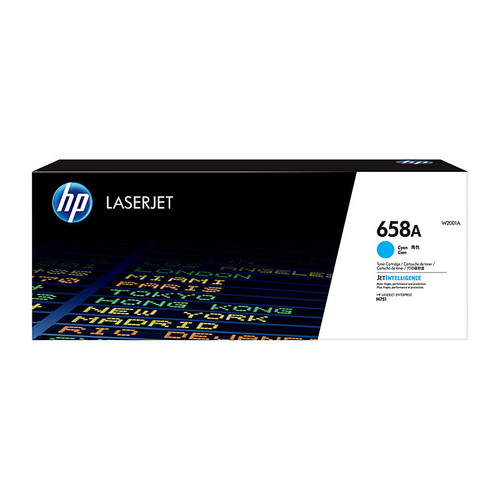 HP #658A Cyan Toner Cartridge W2001A - 6,000 pages