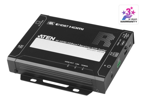 Aten HDMI HDBaseT Receiver with Scaler, supports up to 4K @ 100m, 1080p @ 150m over long reach mode, bi-directional IR and RS232 Aten HDMI HDBaseT Receiver with Scaler, supports up to 4K @ 100m, 1080p @ 150m over long reach mode, bi-directional IR and RS232