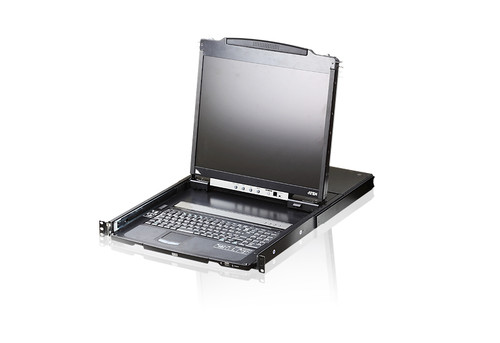 Aten Rackmount Dual Rail LCD Console VGA PS/2-USB w/ 19' LCD Display, 1x Custom KVM Cable Included, 1280x1024@75hz Display, LED Illumination Aten Rackmount Dual Rail LCD Console VGA PS/2-USB w/ 19' LCD Display, 1x Custom KVM Cable Included, 1280x1024@75hz Display, LED Illumination
