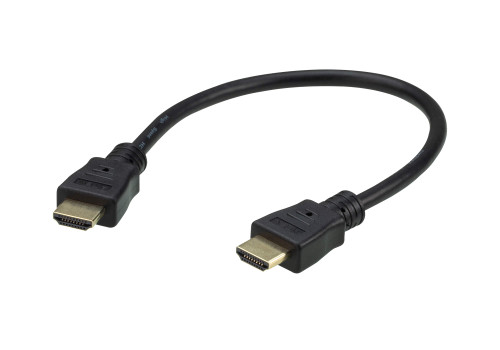 Aten 0.3m 4K HDMI High Speed Ethernet cable, supports up to 4096 x 2160 @ 60Hz, High quality tinned copper wire with Gold-plated connectors Aten 0.3m 4K HDMI High Speed Ethernet cable, supports up to 4096 x 2160 @ 60Hz, High quality tinned copper wire with Gold-plated connectors