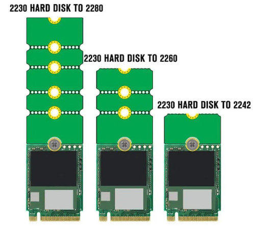 NGFF M.2 SSD Solid State Drive Adapter Converter from 2230 to 2242 2280 Transfer Expansion Bracket Extension Rack Board Riser Card NGFF M.2 SSD Solid State Drive Adapter Converter from 2230 to 2242 2280 Transfer Expansion Bracket Extension Rack Board Riser Card