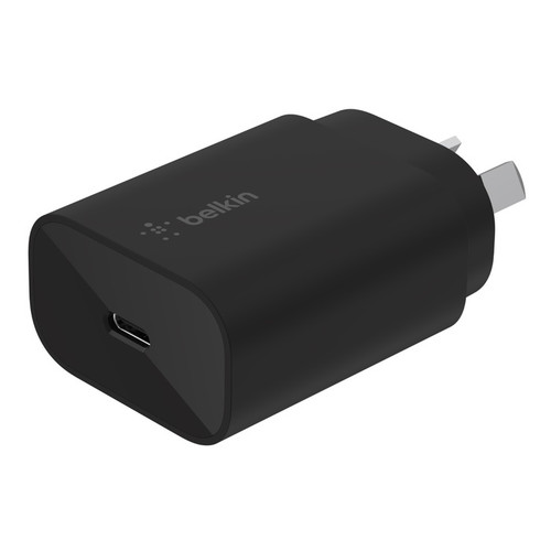 Belkin BoostCharge USB-C PD 3.0 PPS Wall Charger 25W - Black(WCA004AUBK),Dynamic Power Delivery,Compact,travel-ready design,USB-C PD 3.0 Certified,2YR Belkin BoostCharge USB-C PD 3.0 PPS Wall Charger 25W - Black(WCA004AUBK),Dynamic Power Delivery,Compact,travel-ready design,USB-C PD 3.0 Certified,2YR