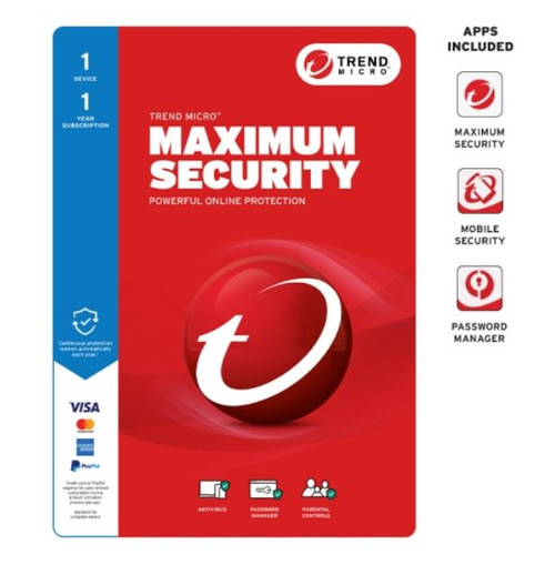 Trend Micro Maximum Security (1 Device) 1Yr Retail Mini Box Auto Renew Trend Micro Maximum Security (1 Device) 1Yr Retail Mini Box Auto Renew