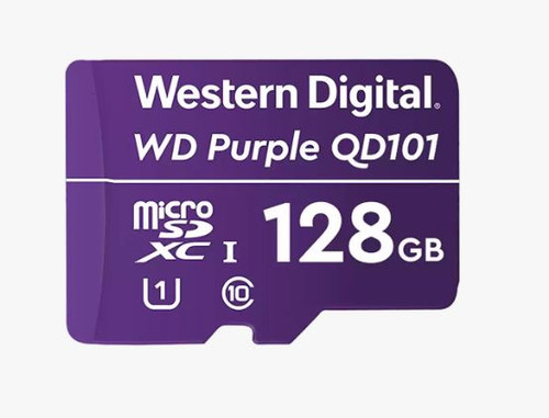 Western Digital WD Purple 128GB MicroSDXC Card 24/7 -25°C to 85°C Weather Humidity Resistant for Surveillance IP Cameras mDVRs NVR Dash Western Digital WD Purple 128GB MicroSDXC Card 24/7 -25°C to 85°C Weather Humidity Resistant for Surveillance IP Cameras mDVRs NVR Dash