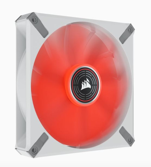 Corsair ML ELITE Series, ML140 LED ELITE WHITE, 140mm Magnetic Levitation Red LED Fan with AirGuide, Single Pack(LS) Corsair ML ELITE Series, ML140 LED ELITE WHITE, 140mm Magnetic Levitation Red LED Fan with AirGuide, Single Pack(LS)