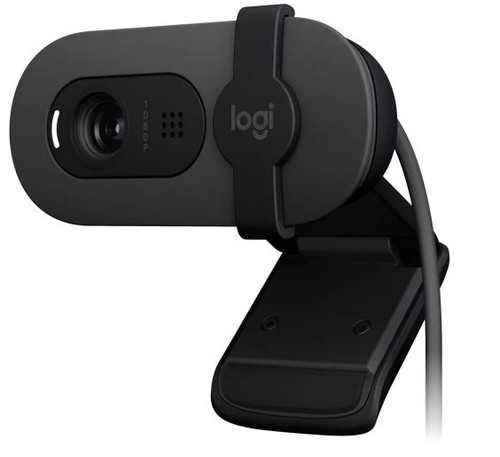 Logitech Brio 100 Full HD 1080p webcam with auto-light balance, integrated privacy shutter, and built-in mic Logitech Brio 100 Full HD 1080p webcam with auto-light balance, integrated privacy shutter, and built-in mic