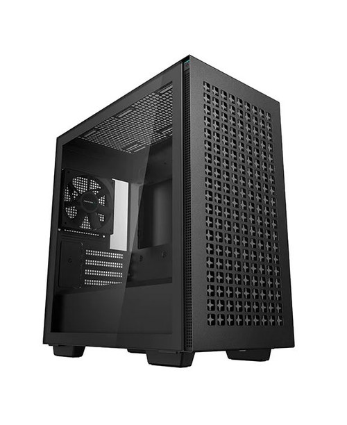 DeepCool CH370 M-ATX Tempered Glass Case, 120mm Rear Fan Pre-Installed, Headphone Stand, up to 360mm Radiators, 2 Switching front panels DeepCool CH370 M-ATX Tempered Glass Case, 120mm Rear Fan Pre-Installed, Headphone Stand, up to 360mm Radiators, 2 Switching front panels
