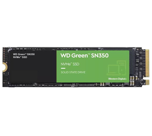 Western Digital WD Green SN350 1TB M.2 NVMe SSD 3200MB/s 2500MB/s R/W 340K/380K IOPS1M hr MTTF 3yrs wty Western Digital WD Green SN350 1TB M.2 NVMe SSD 3200MB/s 2500MB/s R/W 340K/380K IOPS1M hr MTTF 3yrs wty