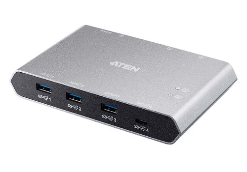 Aten Sharing Switch Gen2 2x4 USB-C, 2x PC, 4x USB 3.2 Gen2 Ports (1x USB-C), Power Passthrough, OSX & Windows Compatible, Plug and Play Aten Sharing Switch Gen2 2x4 USB-C, 2x PC, 4x USB 3.2 Gen2 Ports (1x USB-C), Power Passthrough, OSX & Windows Compatible, Plug and Play