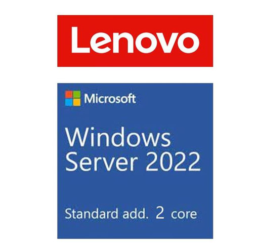 Lenovo Windows Server 2022 Standard Additional License (2 core) (No Media/Key) (Reseller POS Only ST50 / ST250 / SR250 / ST550 / SR530 / SR550 / SR65 Lenovo Windows Server 2022 Standard Additional License (2 core) (No Media/Key) (Reseller POS Only ST50 / ST250 / SR250 / ST550 / SR530 / SR550 / SR65