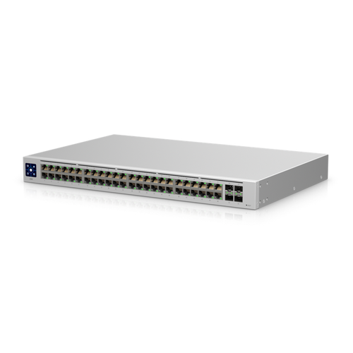 Ubiquiti UniFi USW-48, 48 port Managed Gigabit Layer2 Switch - 48x Gigabit Ethernet Ports 4x SFP Port Touch Display, Incl 2Yr Warr