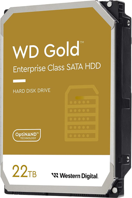 Western Digital 22TB WD Gold Enterprise Class SATA Internal Hard Drive HDD - 7200 RPM, SATA 6 Gb/s, 512 MB Cache, 3.5'- 5 Years Limited Warranty Western Digital 22TB WD Gold Enterprise Class SATA Internal Hard Drive HDD - 7200 RPM, SATA 6 Gb/s, 512 MB Cache, 3.5'- 5 Years Limited Warranty