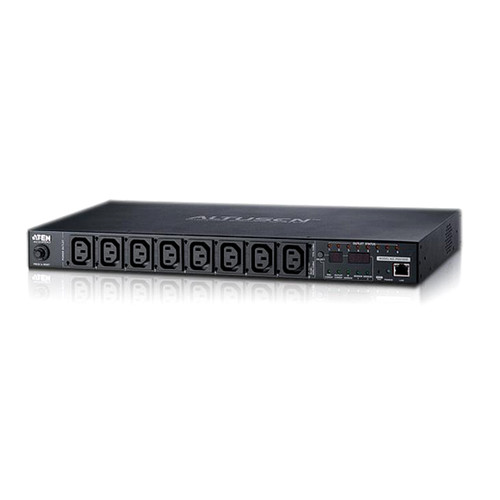 Aten 8 Port 1U 16A Smart PDU with Outlet level metering and outlet control, 7xC13 + 1xC19 Outlets (PE8208G) Aten 8 Port 1U 16A Smart PDU with Outlet level metering and outlet control, 7xC13 + 1xC19 Outlets (PE8208G)